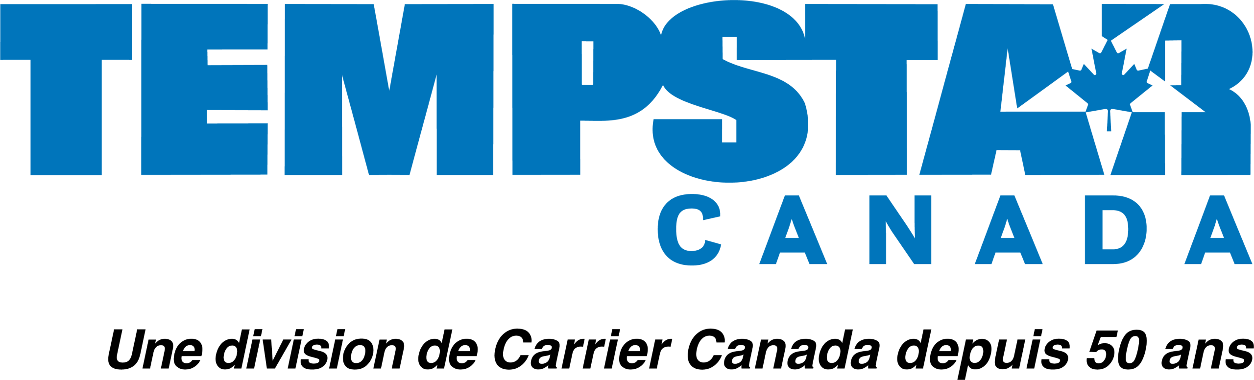 Tempstar logo: blue wordmark with a star between 'Temp' and 'star', plus the tagline 'Heating and Cooling Products'